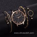 5pcs/Set Fashion Watch Gift Set Women Bracelet Quartz Watches Sets Gift For Ladies Dress Bangle Wristwatch Wholesale Relojes